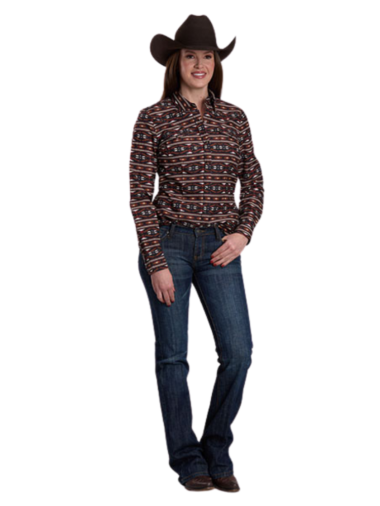 Chemise western Horizontal Aztec - Femme