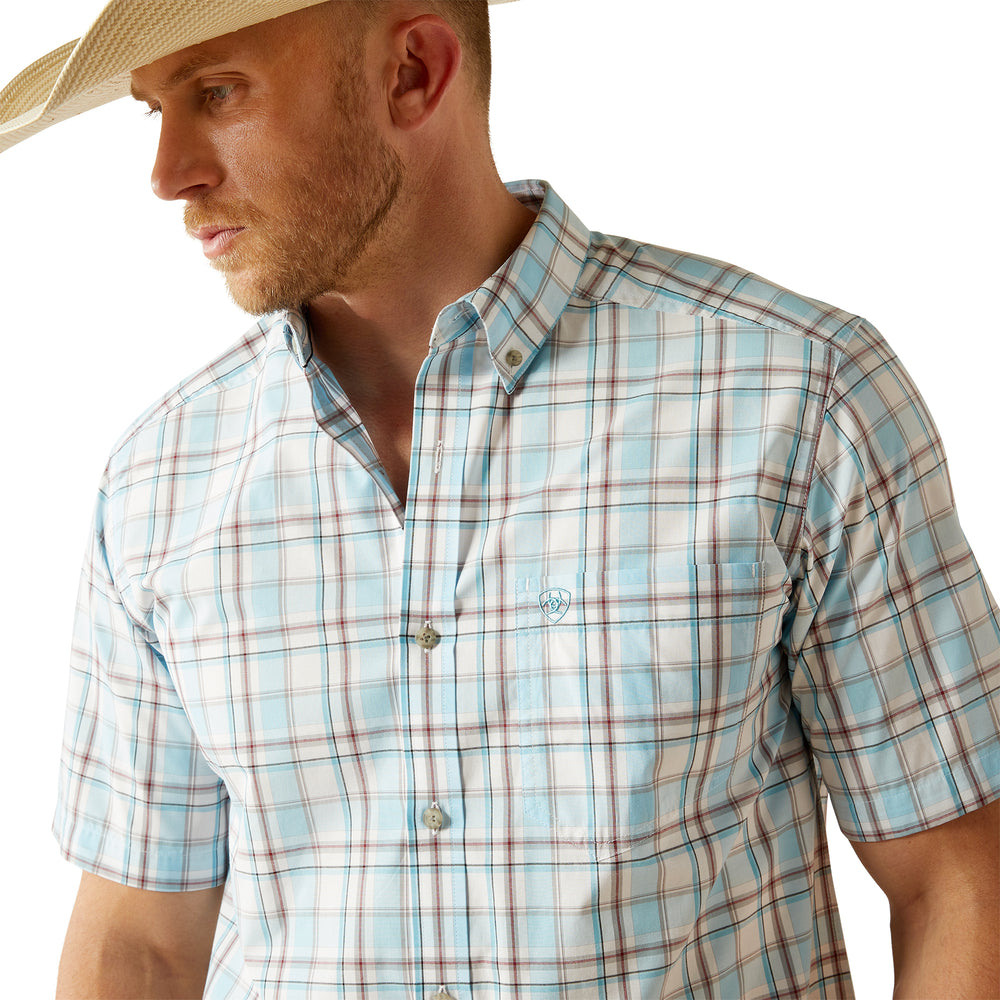 Geoffrey Pro Series Light Turquoise Western Shirt - Men's