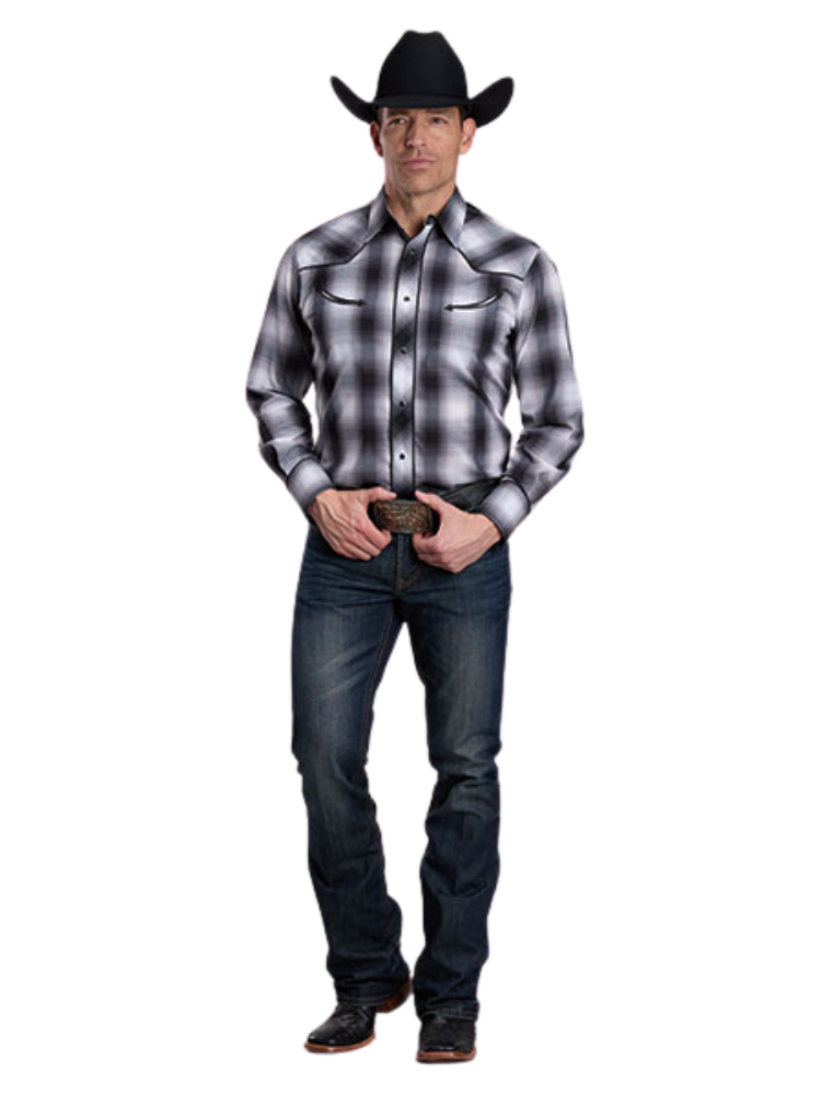 Chemise western à carreaux - Homme