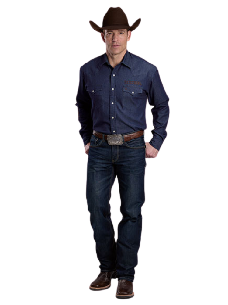 Chemise Stetson® Dark Denim - Homme