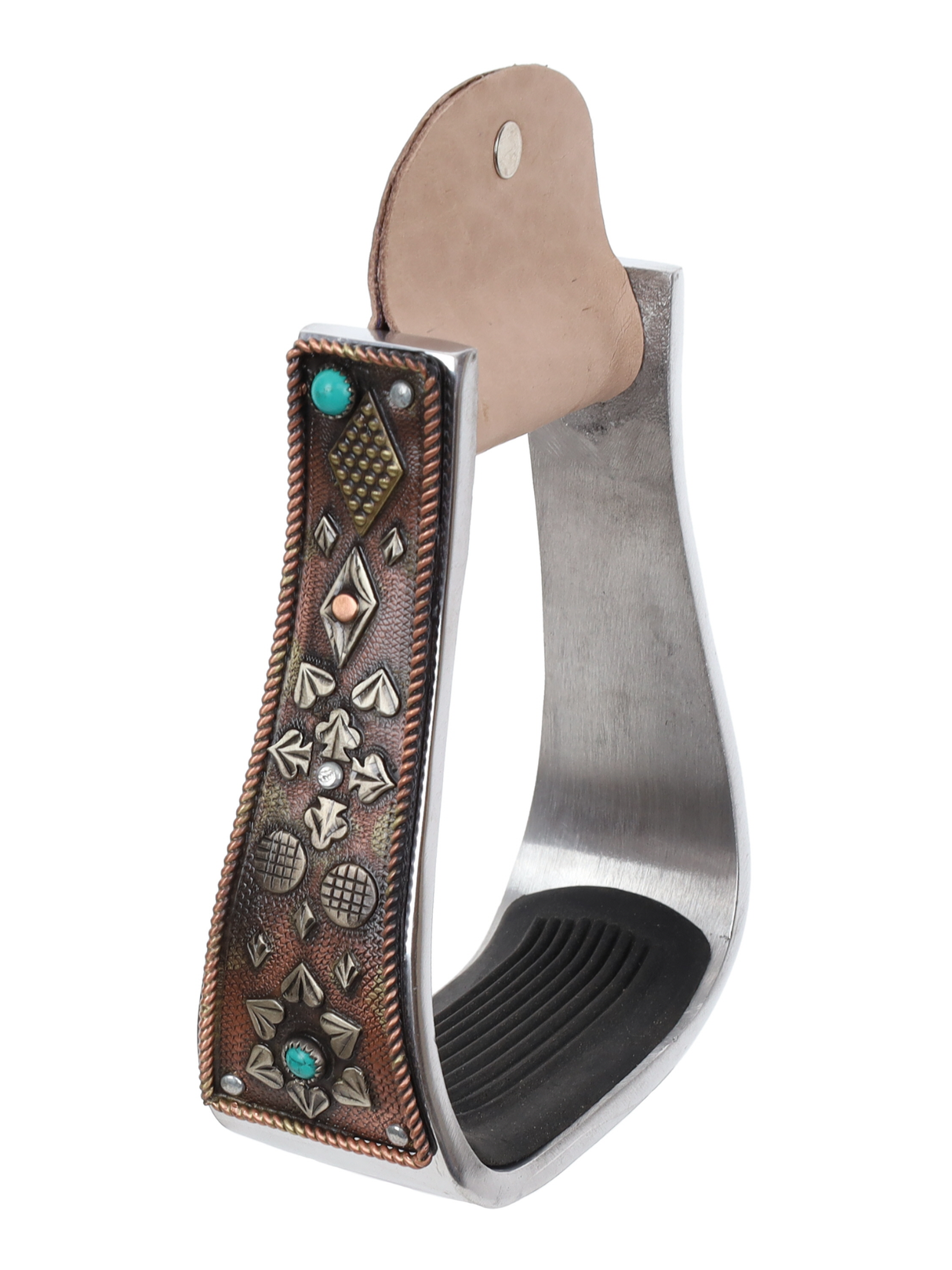 Étriers Western Bronze Gambler en aluminium