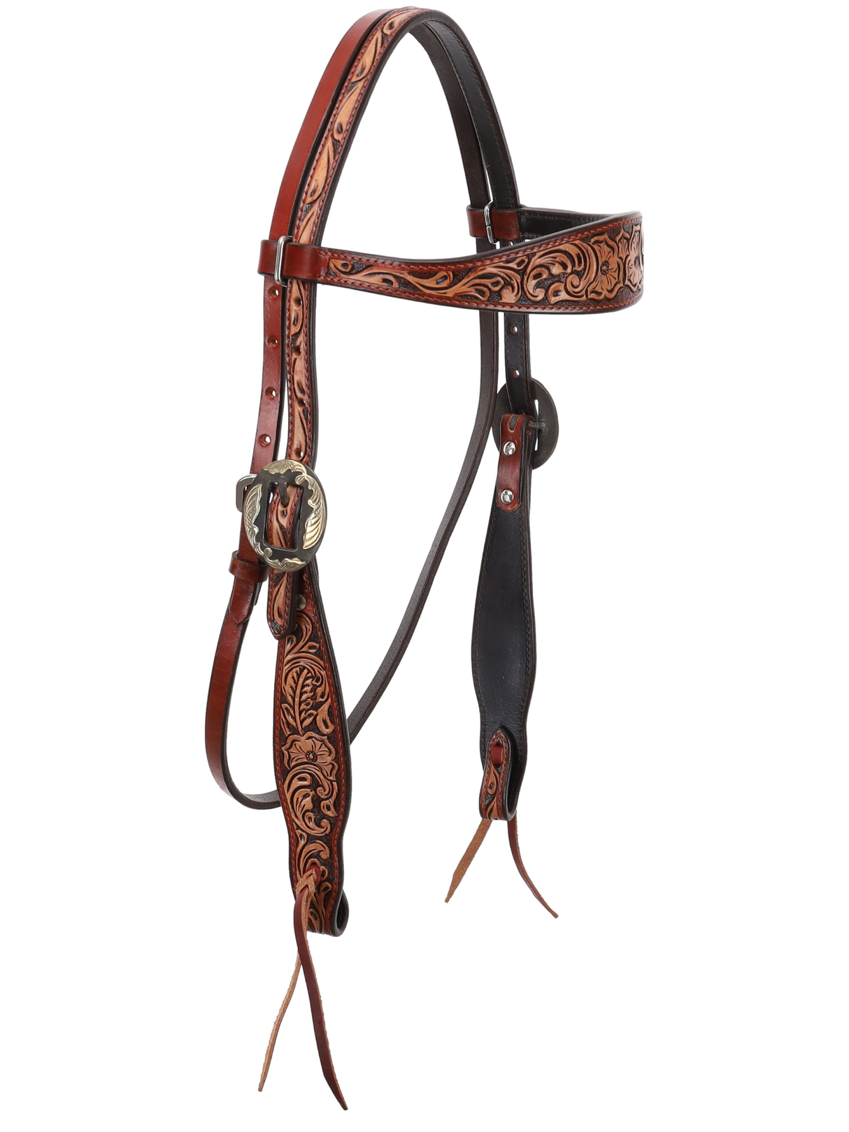 Cedar Blossom Western Bridle with Floral Frontal