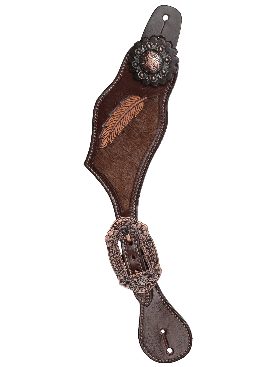 Raven Hide Western Spur Straps
