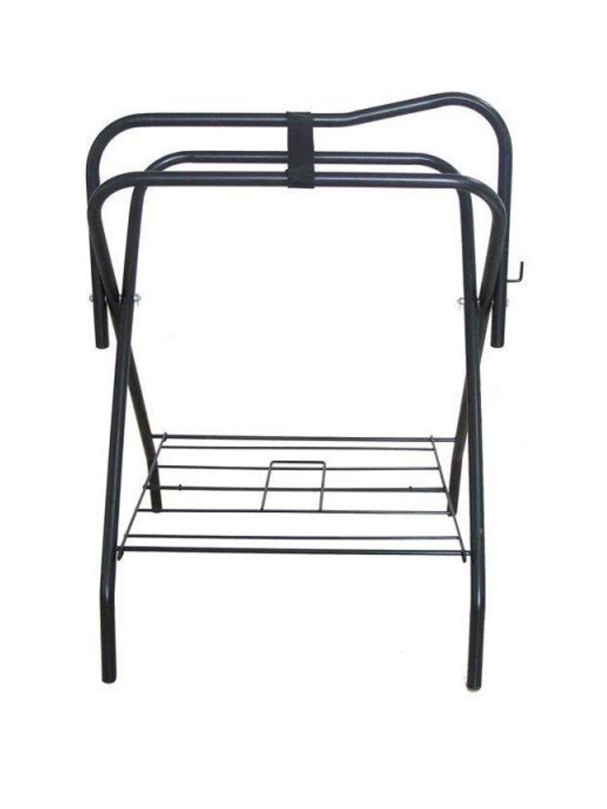 Support de Selle Robuste Pliant avec Plateau Inférieur