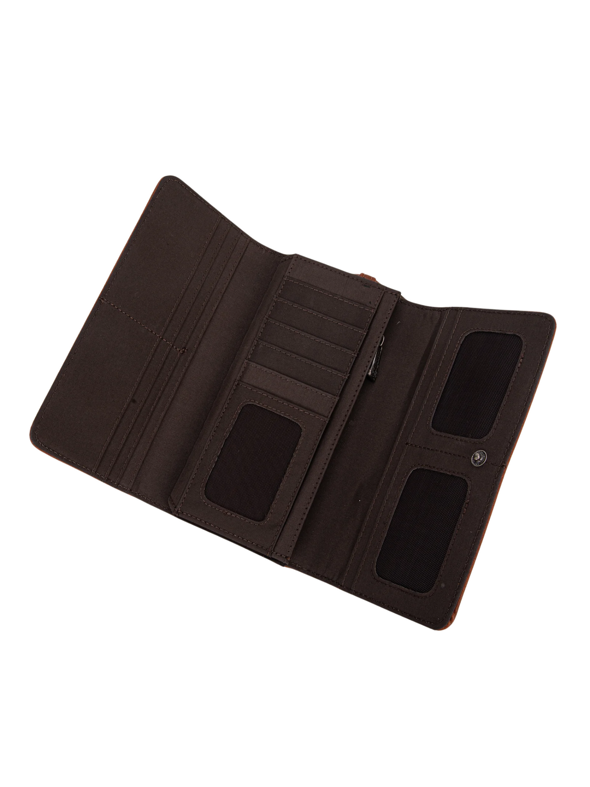 Porte-Feuille Floral Tooled & Hair-On