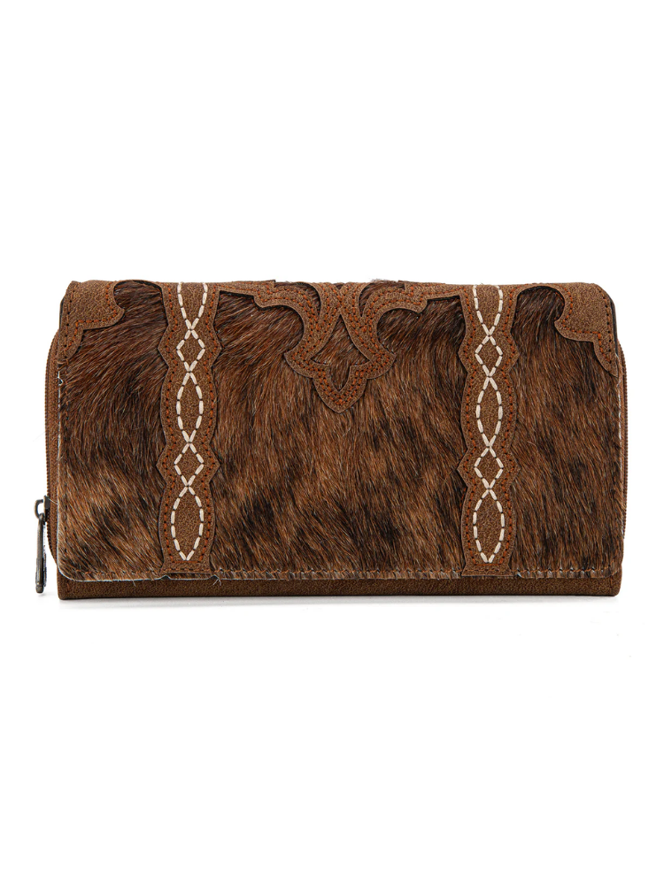 Portefeuille Genuine Hair-On Cowhide RFID