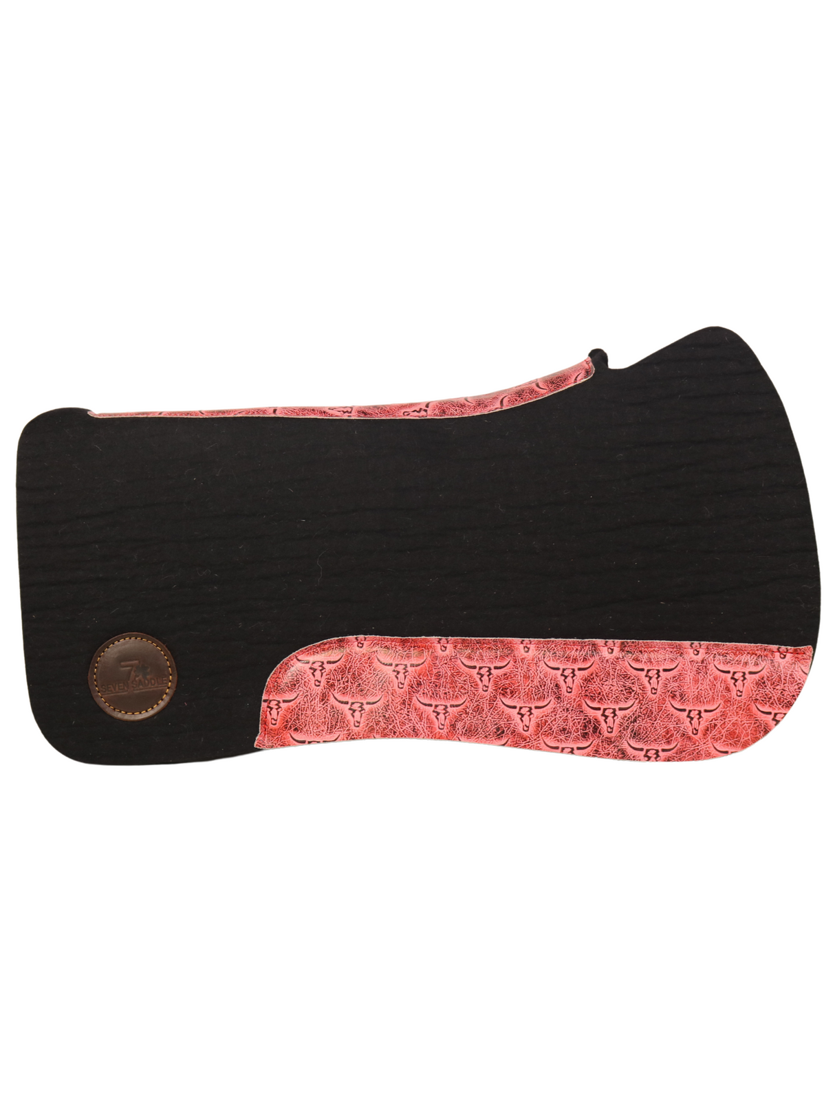 Tapis Western Noir avec motif Longhorn rouge