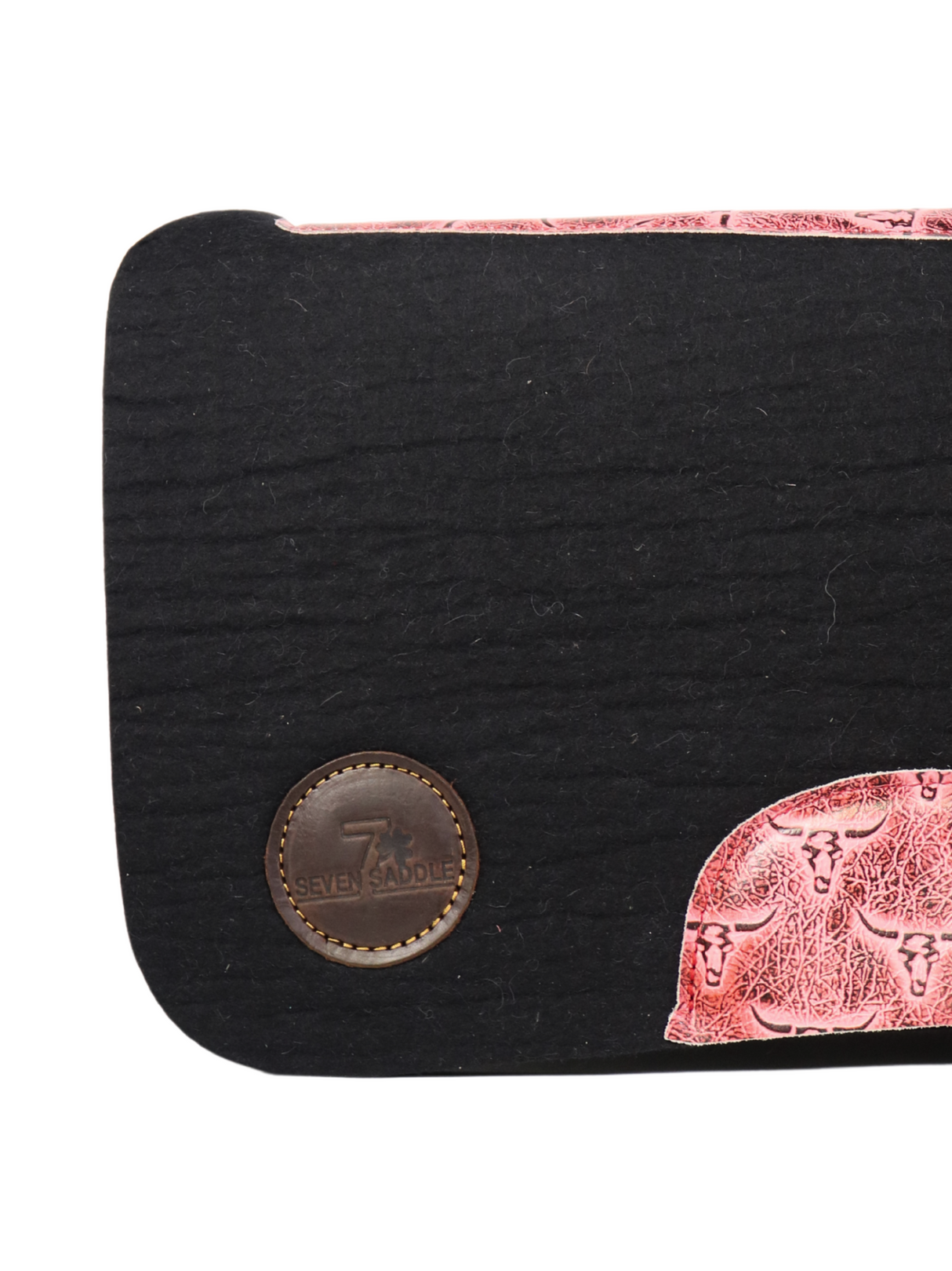 Tapis Western Noir avec motif Longhorn rouge