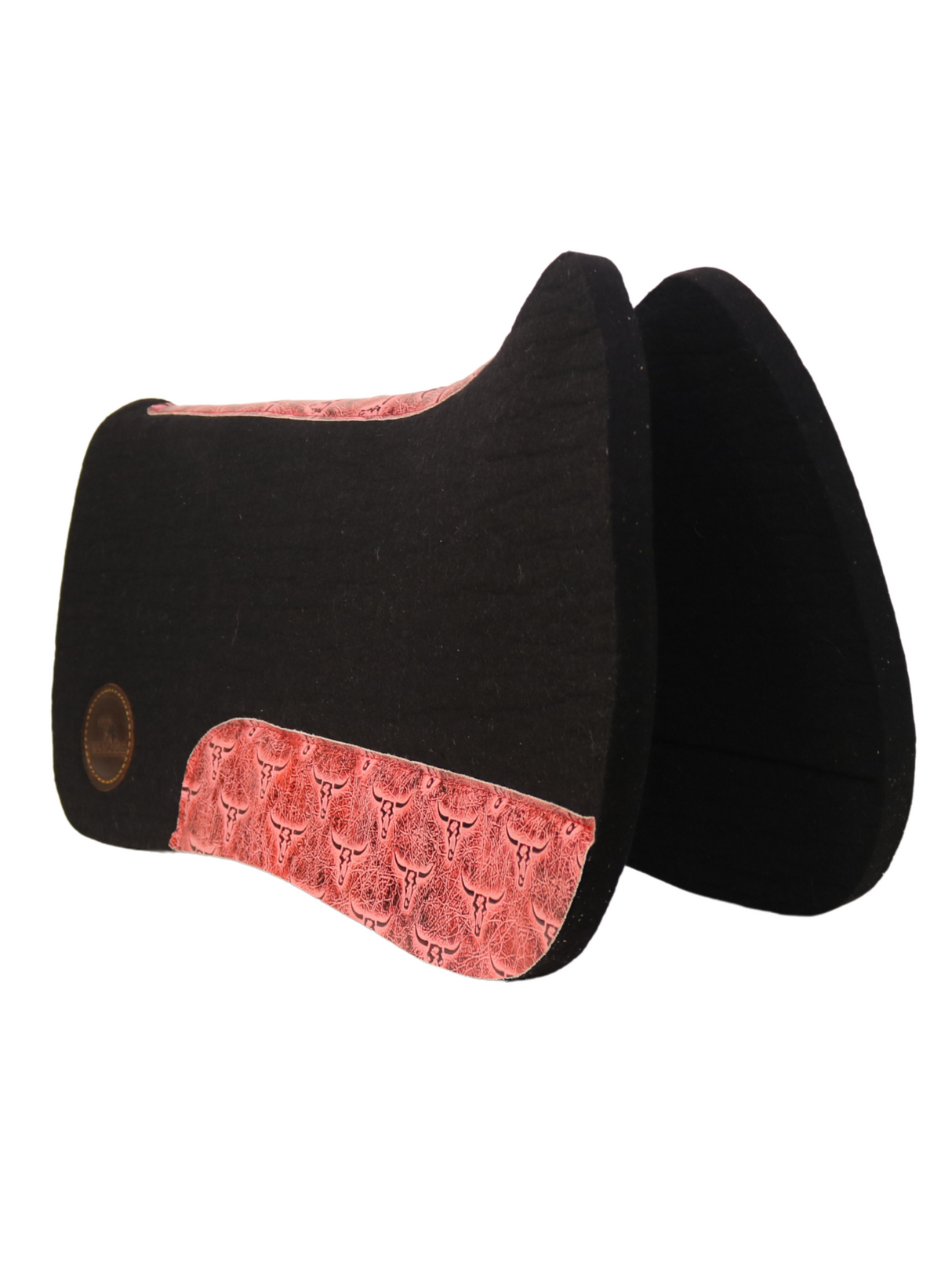 Tapis Western Noir avec motif Longhorn rouge