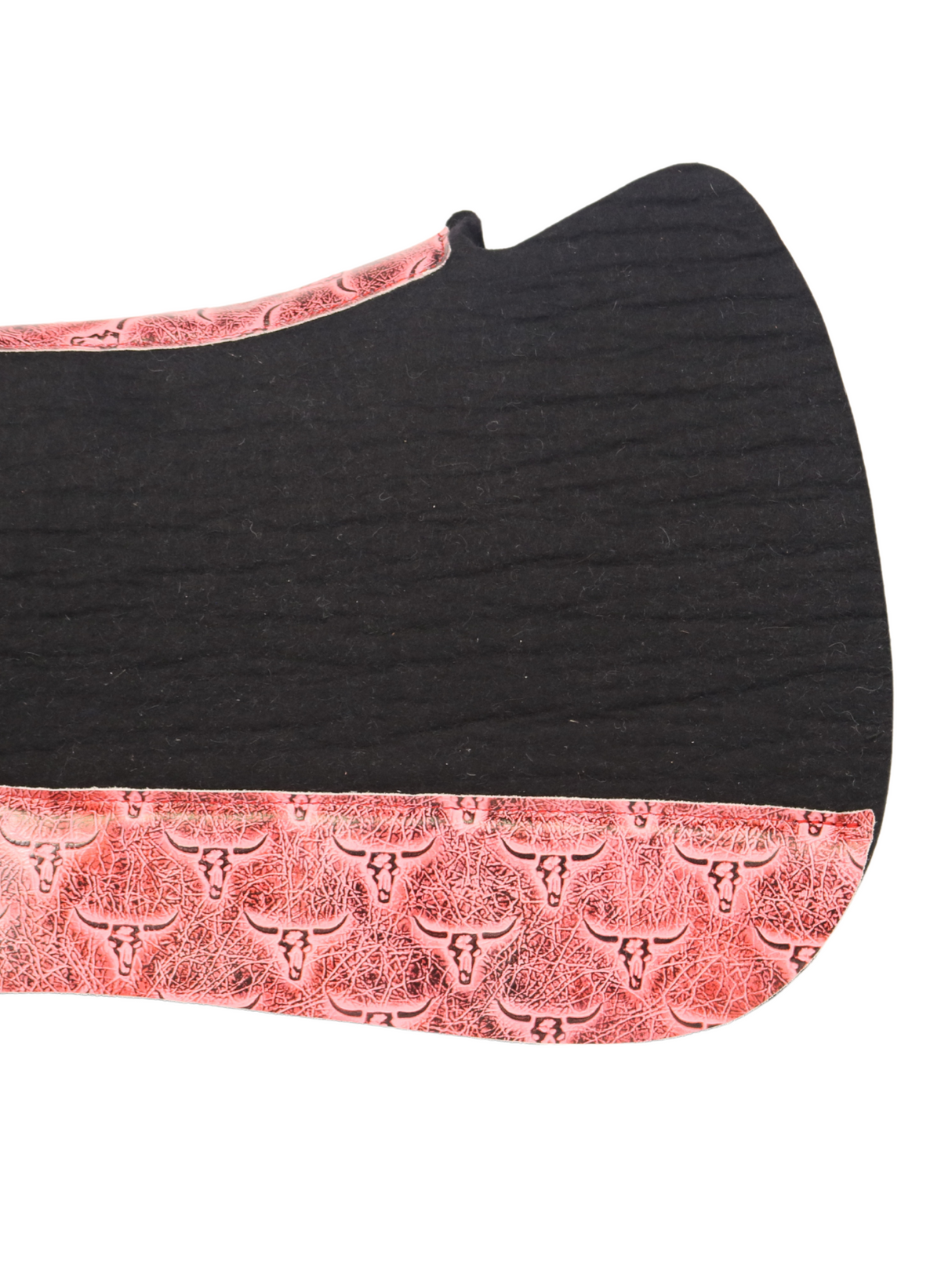 Tapis Western Noir avec motif Longhorn rouge