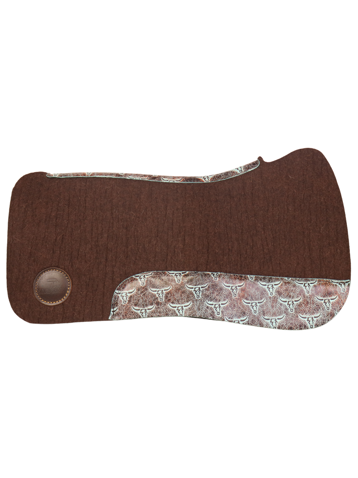 Longhorn Turquoise Brown Western Rug