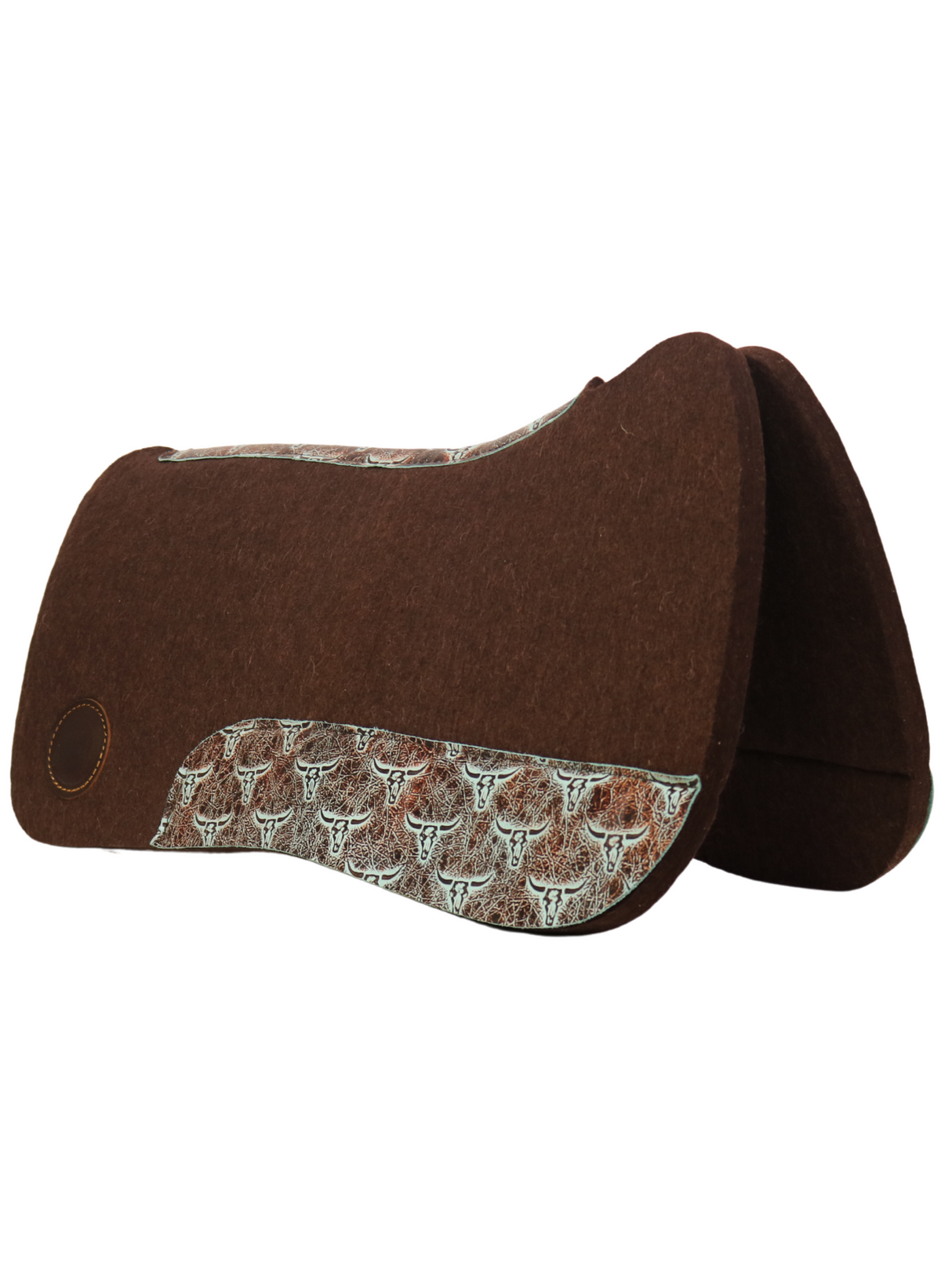 Longhorn Turquoise Brown Western Rug