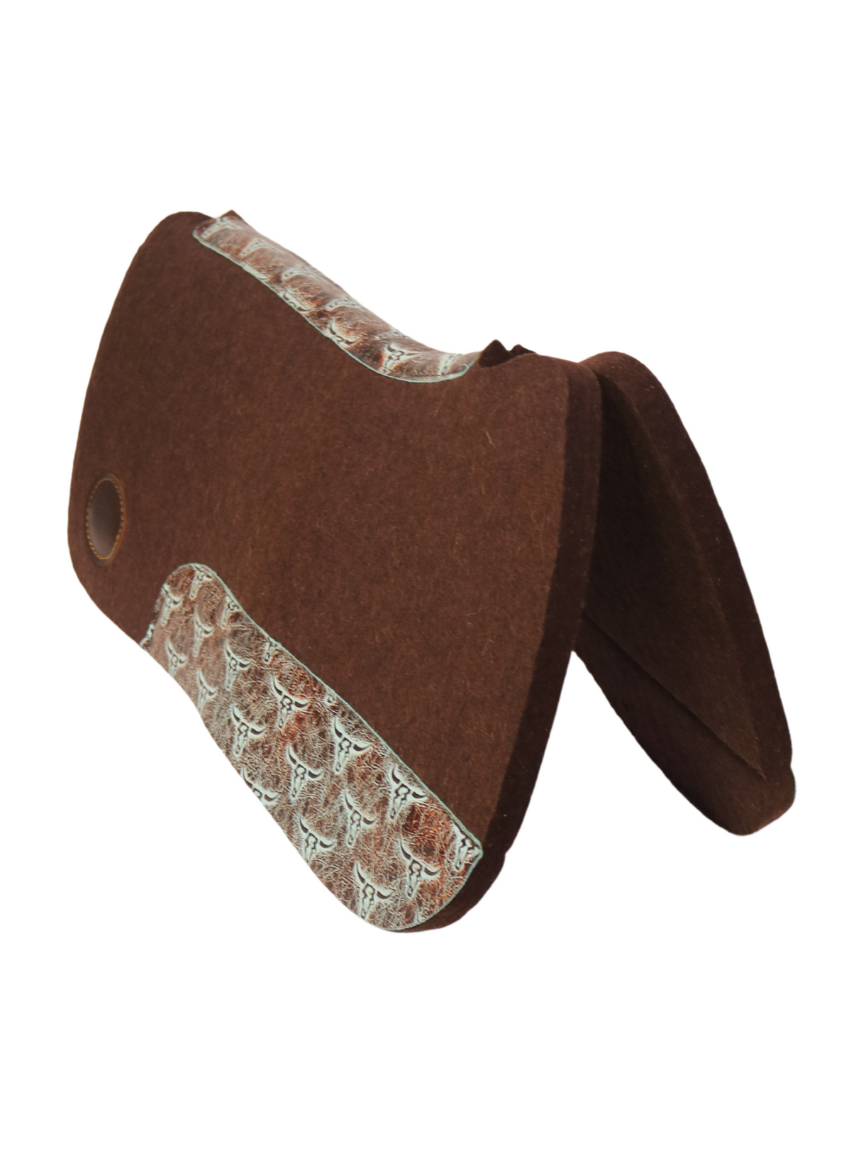 Longhorn Turquoise Brown Western Rug