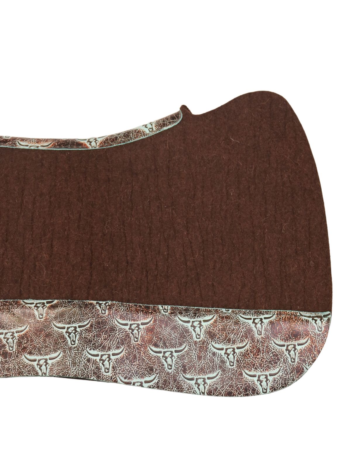 Longhorn Turquoise Brown Western Rug