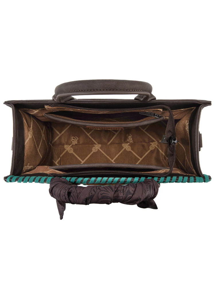 Sac à main Western Whipstitch Aztec avec poignées et bandoulière