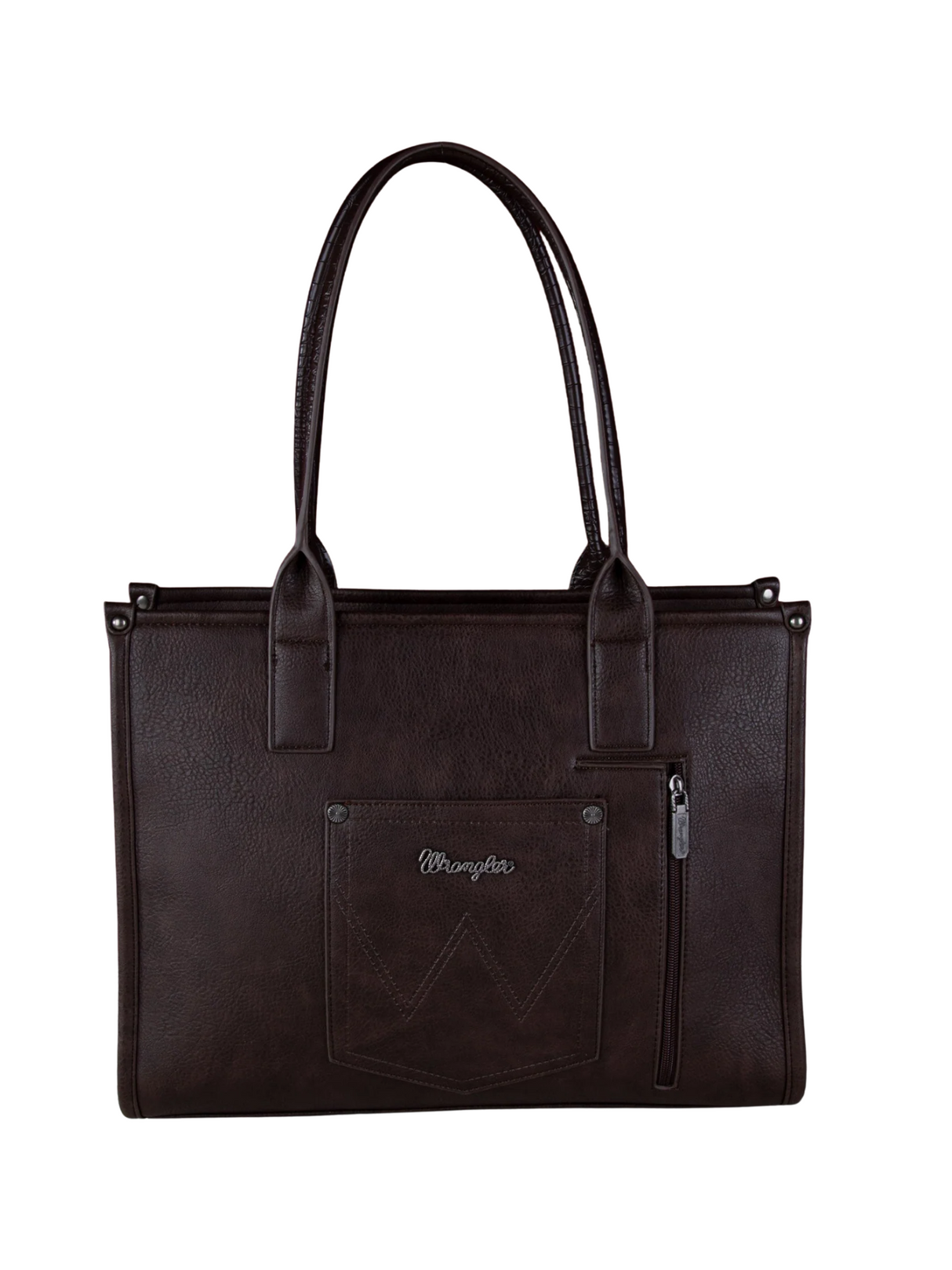 Large crocodile print tote bag