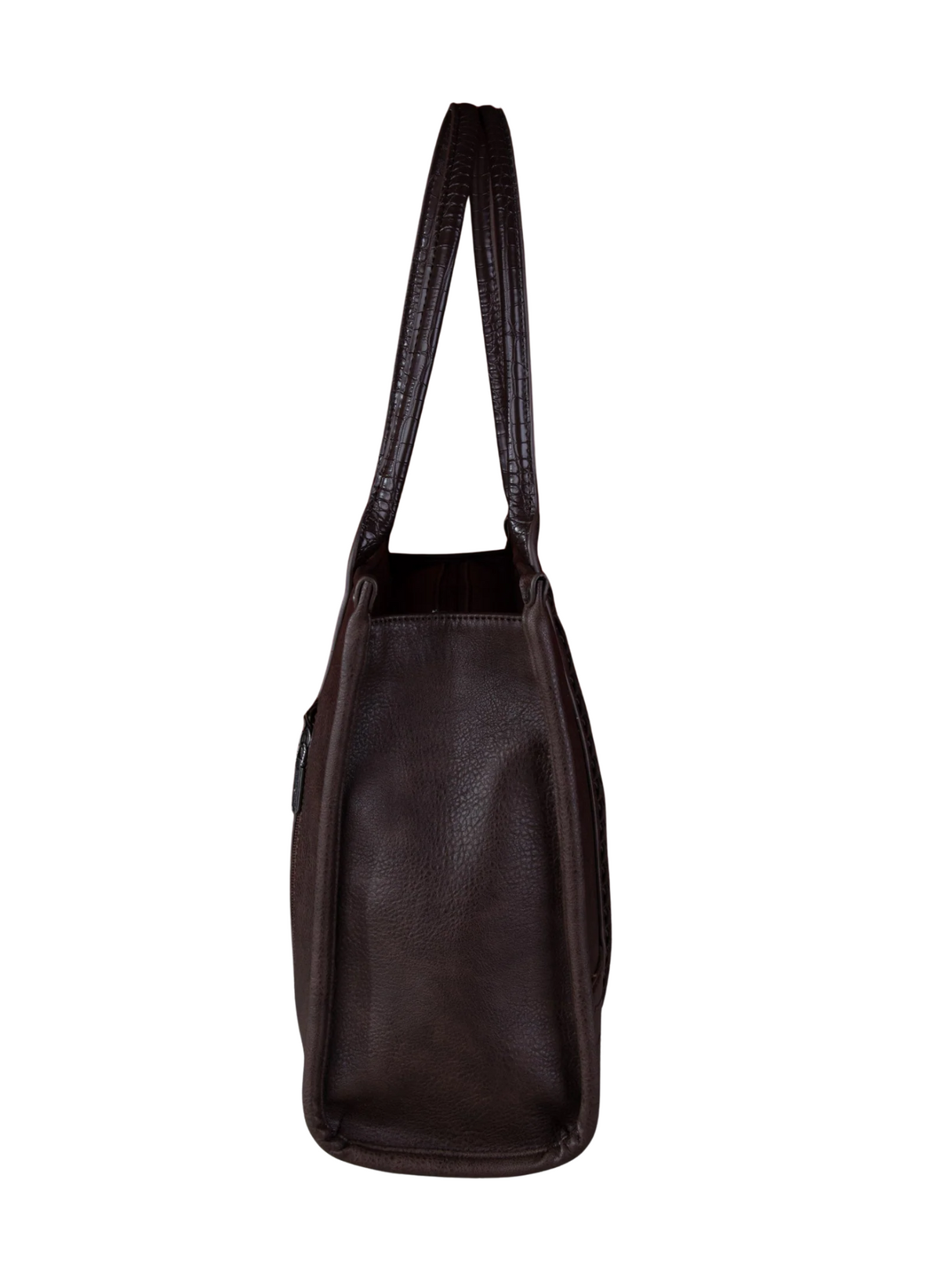 Large crocodile print tote bag