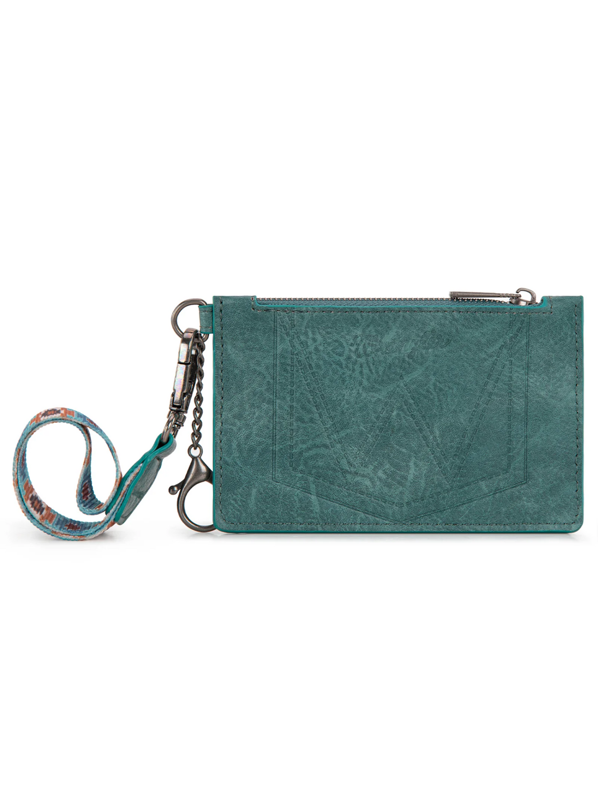 Portefeuille porte-clés avec imprimé aztèque