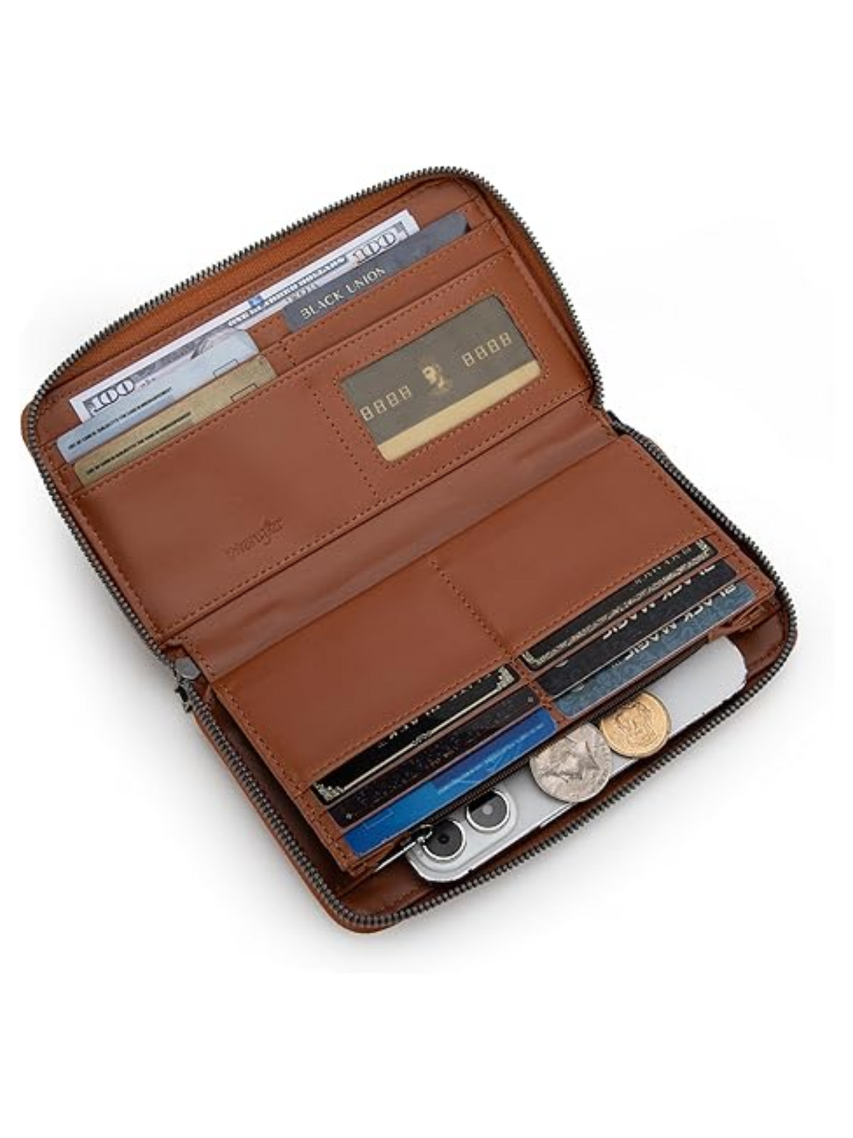 Porte-Monnaie Leather Trim Canvas