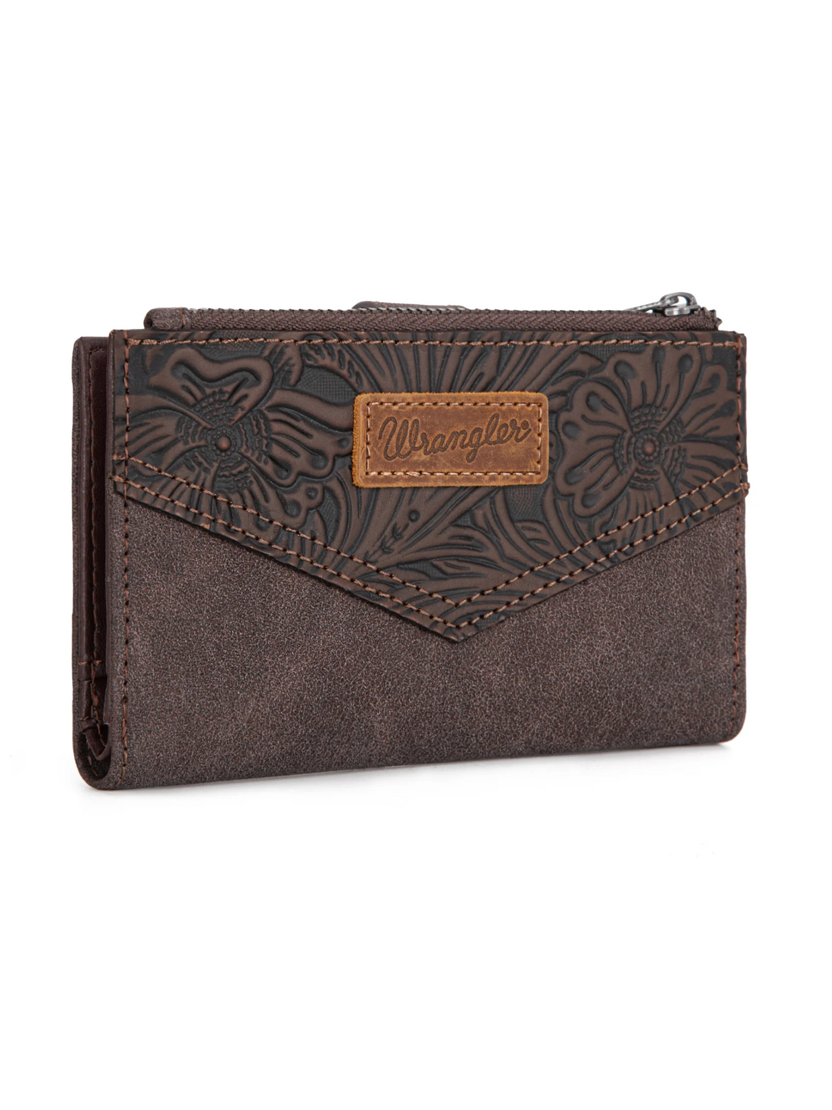 Portefeuille Floral Tooled Bi-Fold
