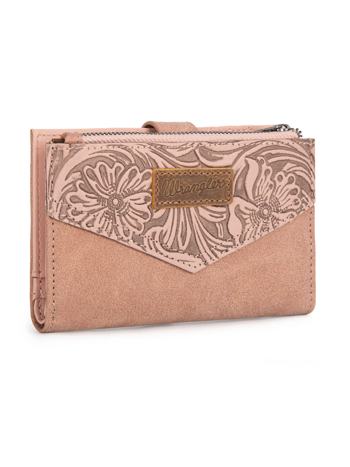 Portefeuille Floral Tooled Bi-Fold