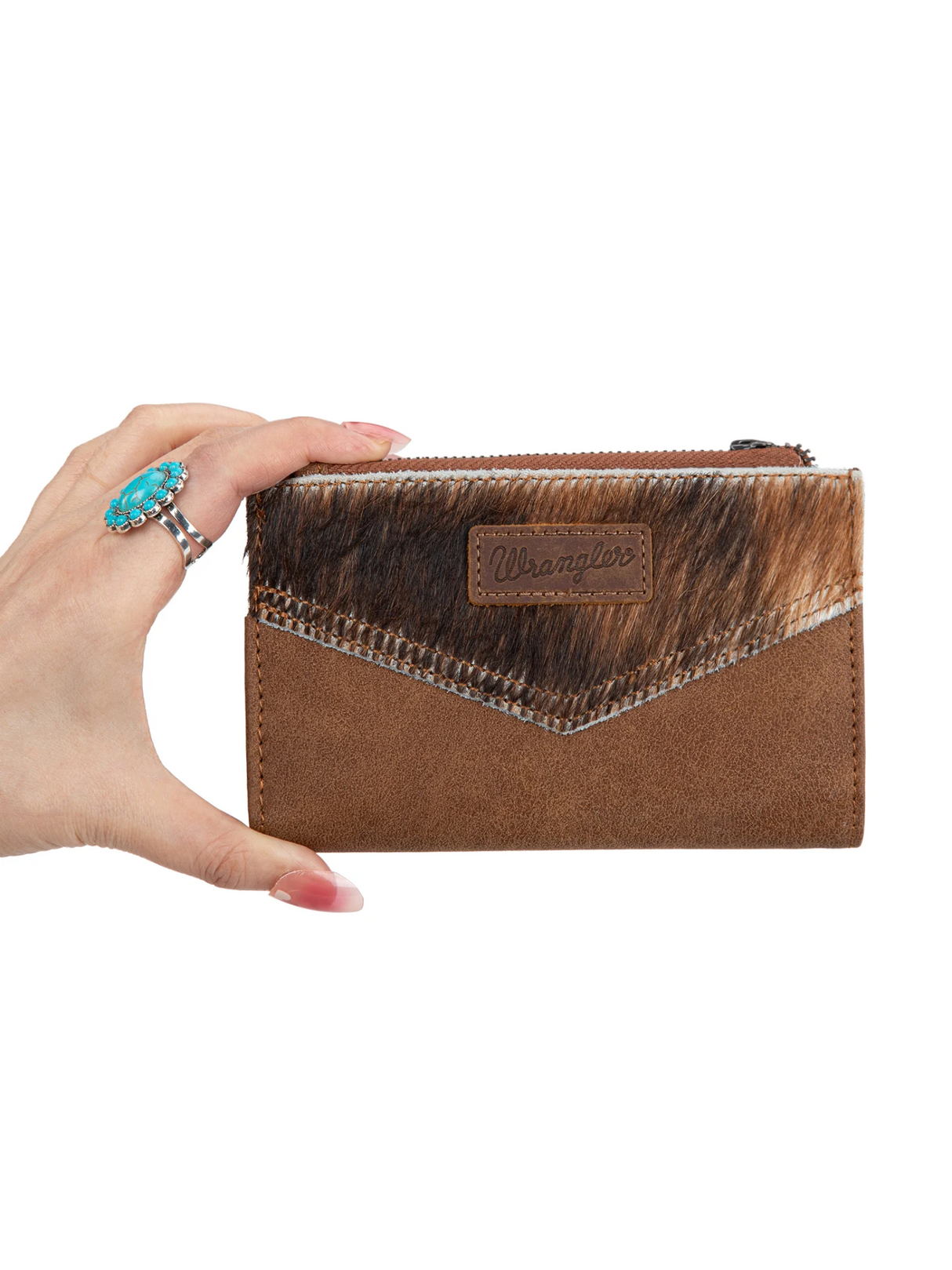 Hair-On Cowhide Bi-Fold Wallet