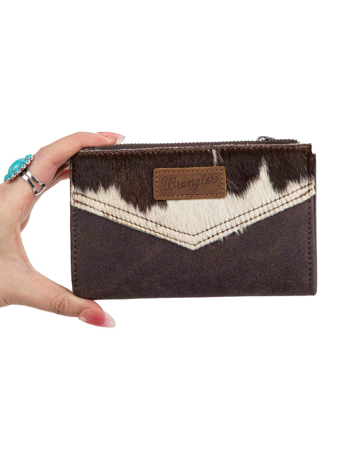 Hair-On Cowhide Bi-Fold Wallet
