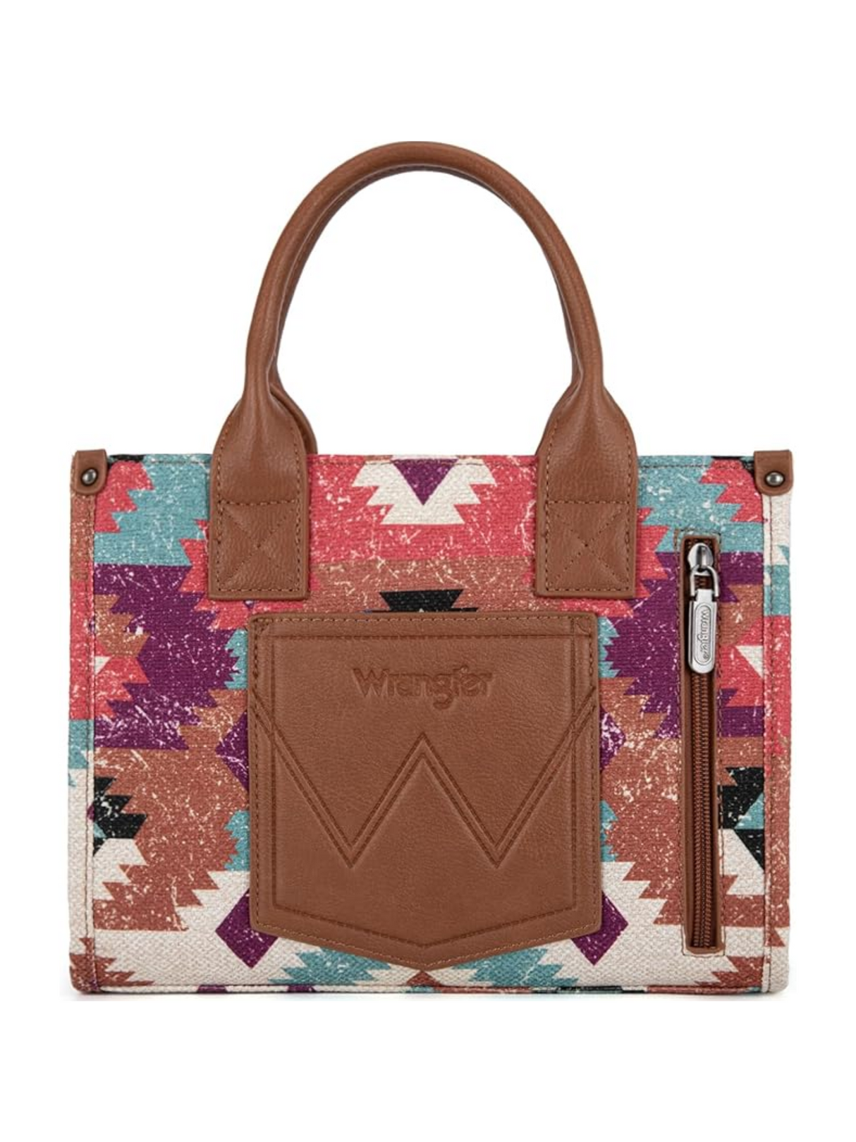 Sac à main Tote/Crossbody Southwestern double face
