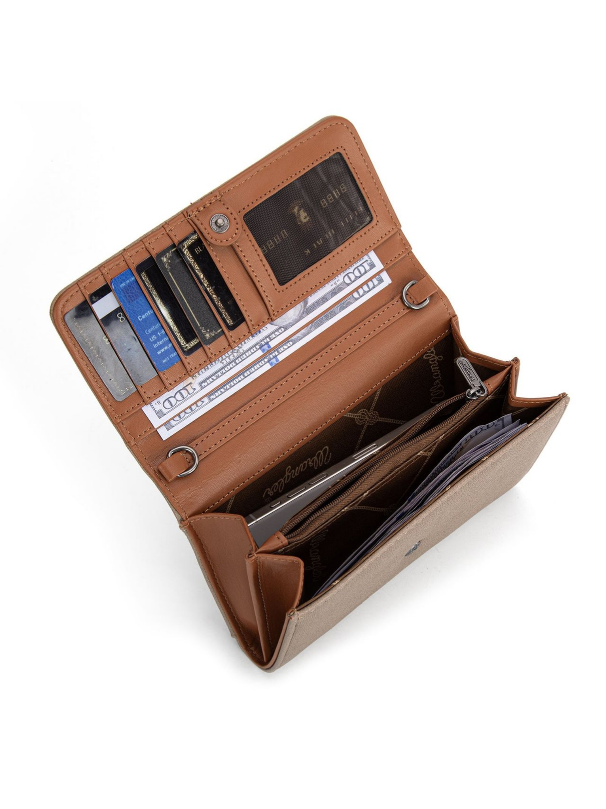 Portefeuille / sac bandoulière Canvas avec logo