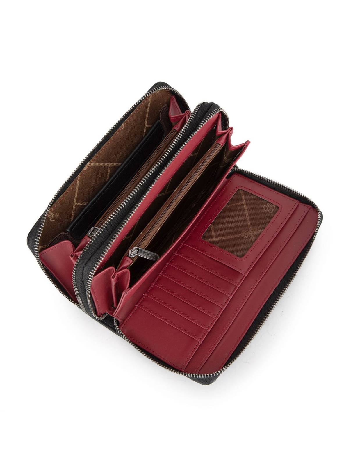 Portefeuille à double compartiment zippé - Protection RFID