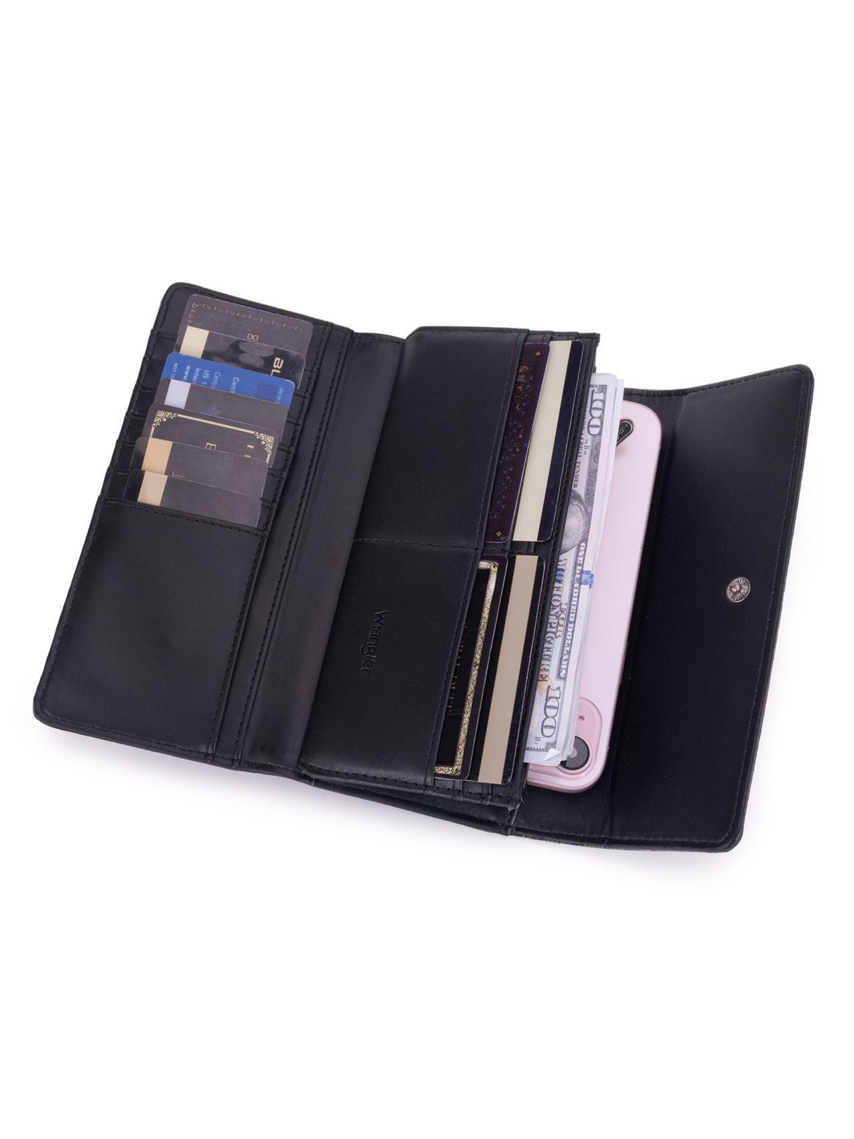 Portefeuille / pochette avec dragonne western à motif floral - Protection RFID