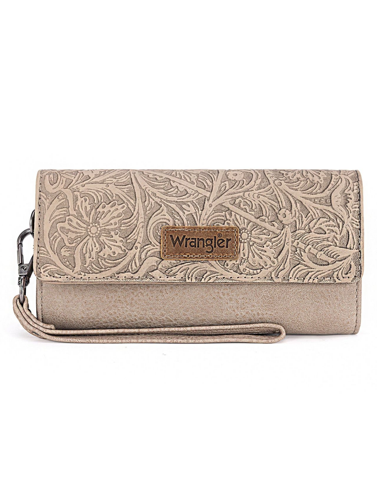 Portefeuille / pochette avec dragonne western à motif floral - Protection RFID