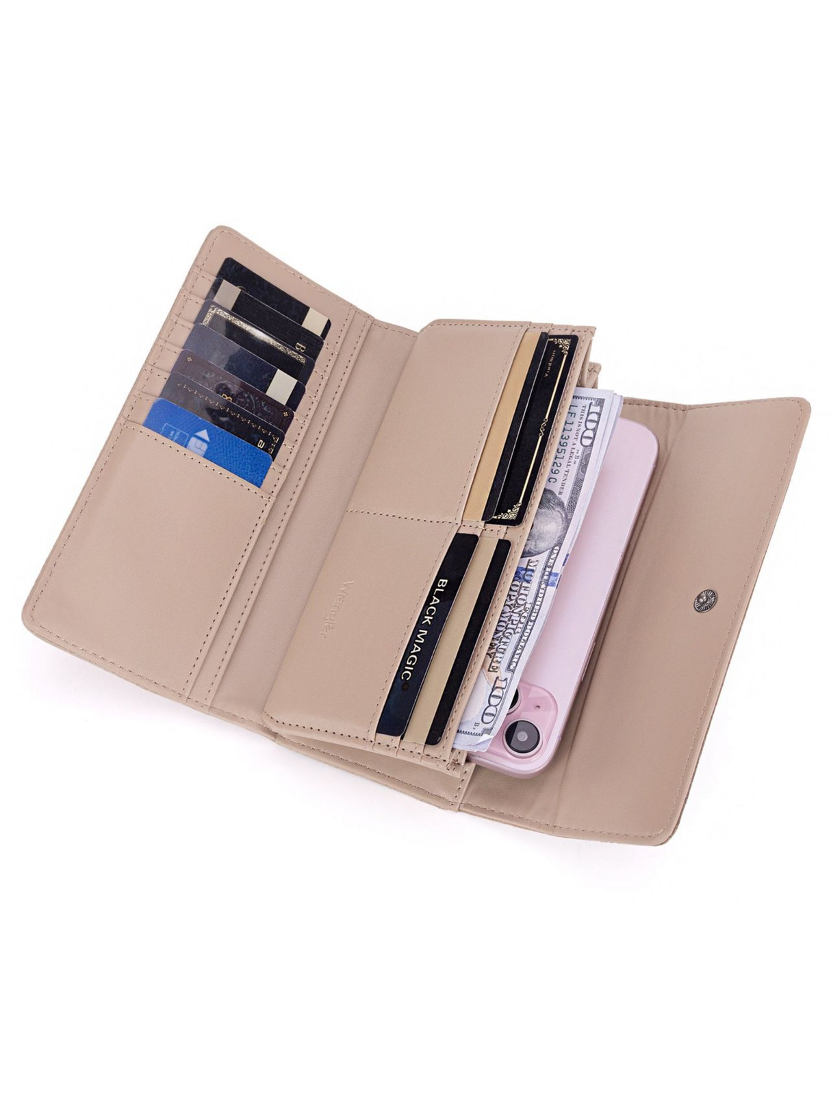 Portefeuille / pochette avec dragonne western à motif floral - Protection RFID