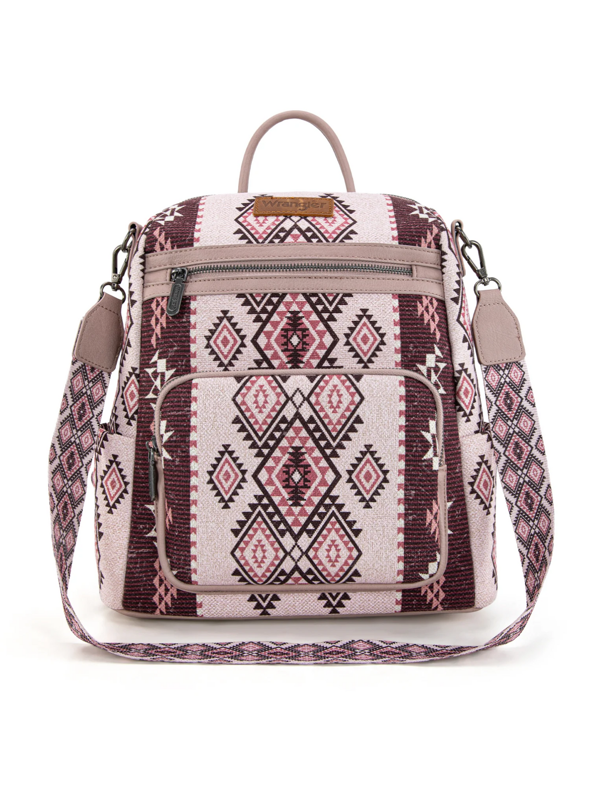 Aztec Print Backpack and Crossbody Bag