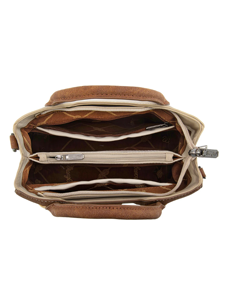 Petit sac à main Western tressé à poignée et bandoulière