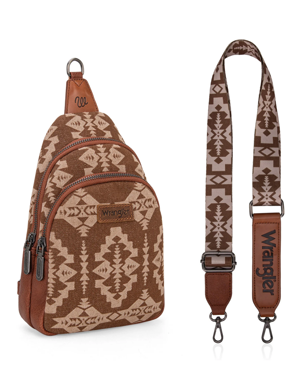 Sac bandoulière à imprimé southwestern Canvas