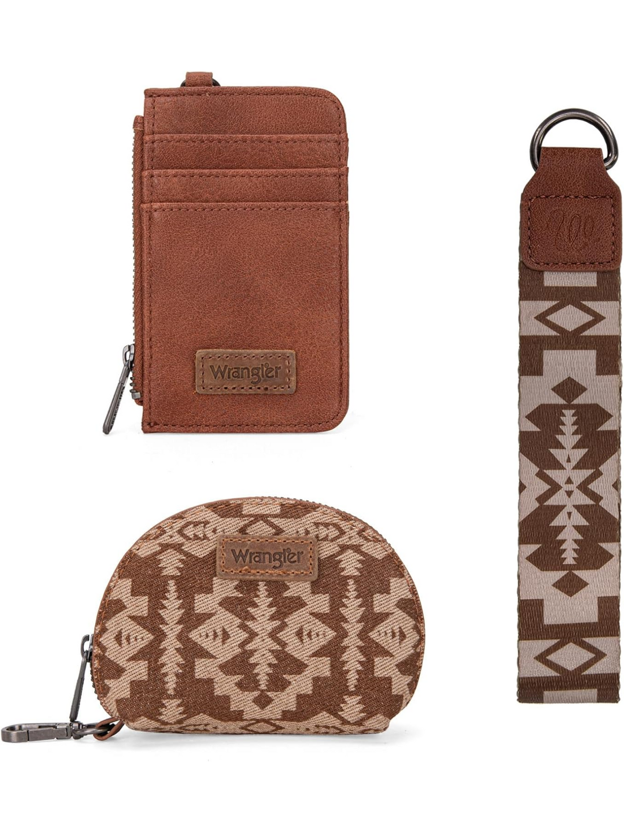 Mini Triple Aztec Canvas Print Pouch Set