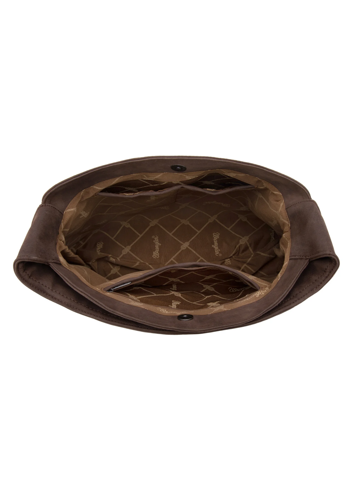 Studded fringe hobo bag