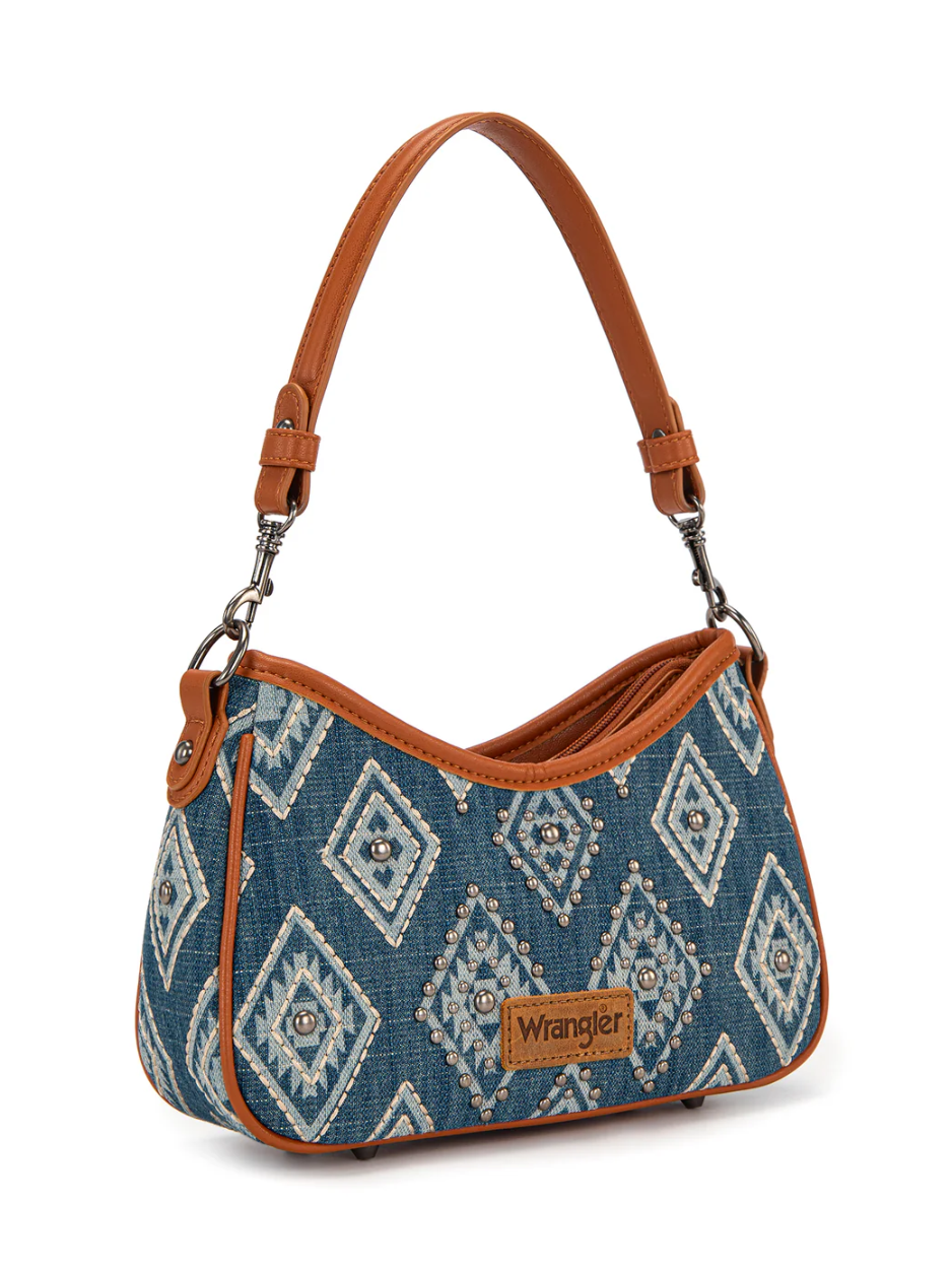 Sac à main Aztec Studded Denim avec mini pochette