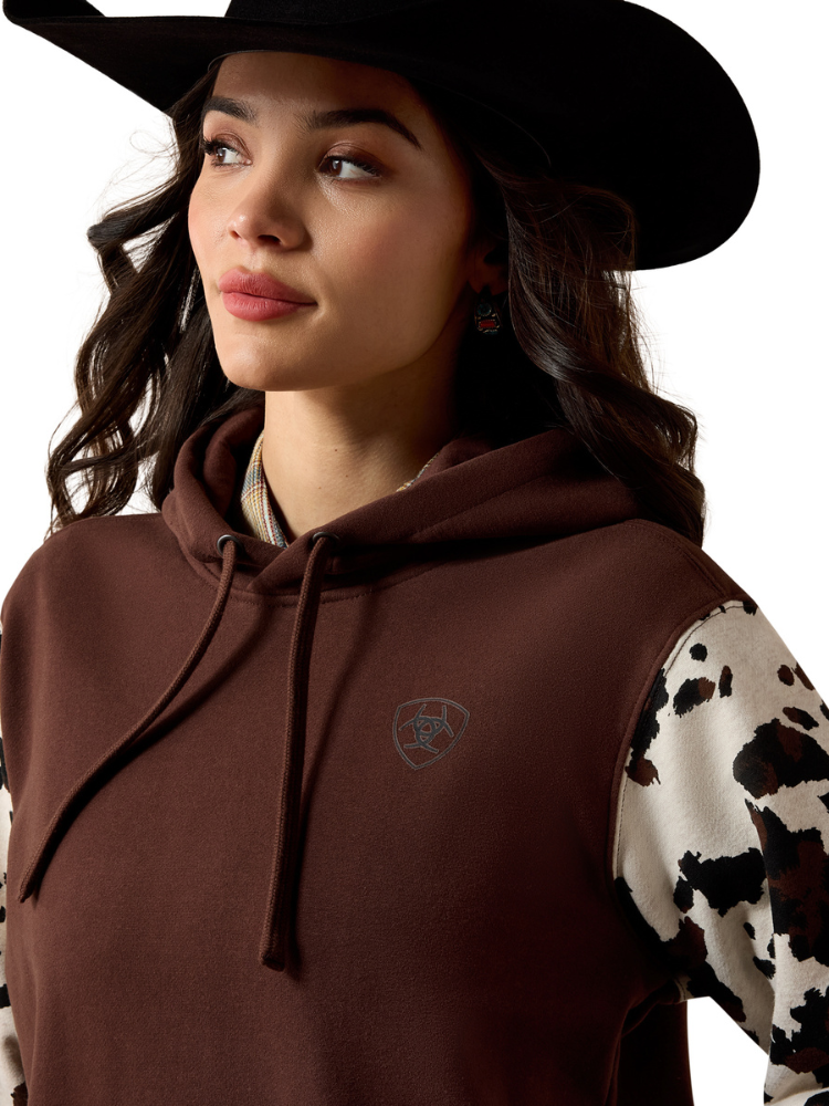 Chandail à capuchon Logo 2.0 Cow Print - Femme