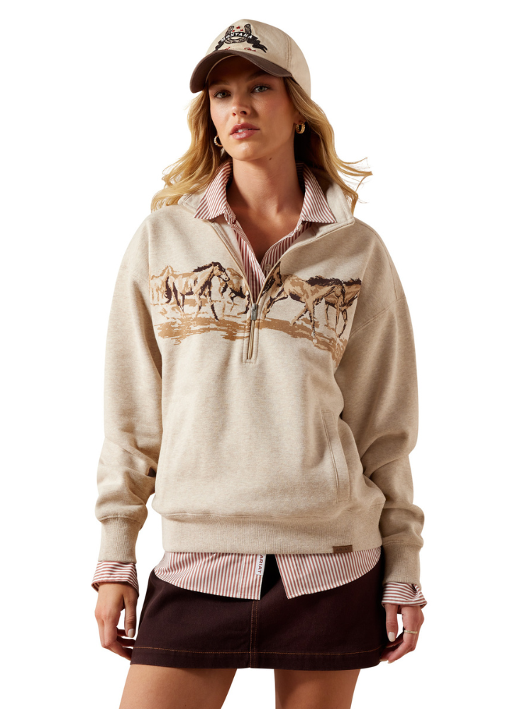 Chandail en molleton demi-zip Running Wild - Femme