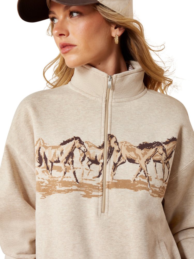 Chandail en molleton demi-zip Running Wild - Femme
