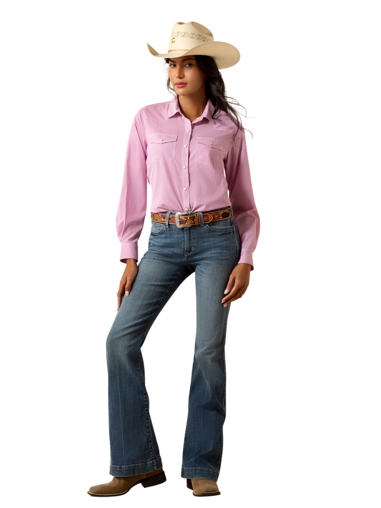 Chemise Western VentTEK Rose Sorbet Stripe - Femme
