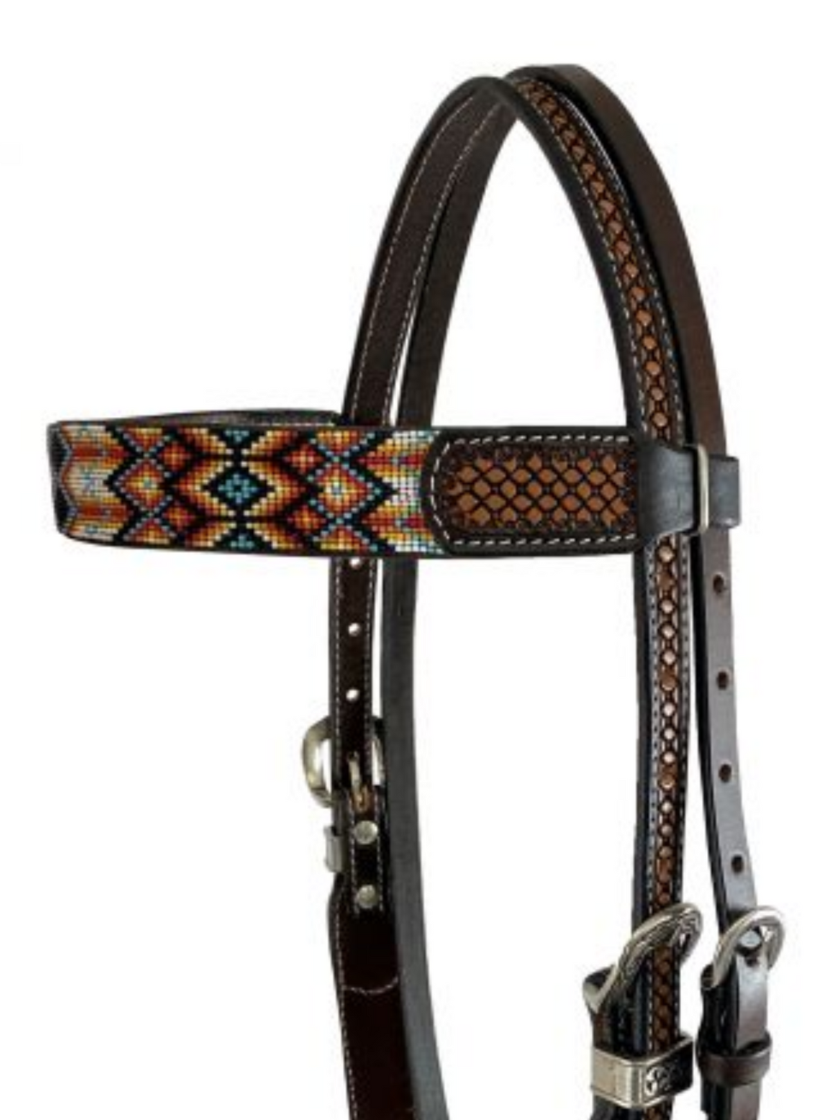 Bride western avec frontal Southwest beaded