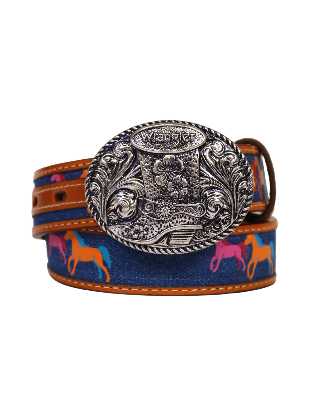 Western Denim Horse Belt with Boot Buckle - Child