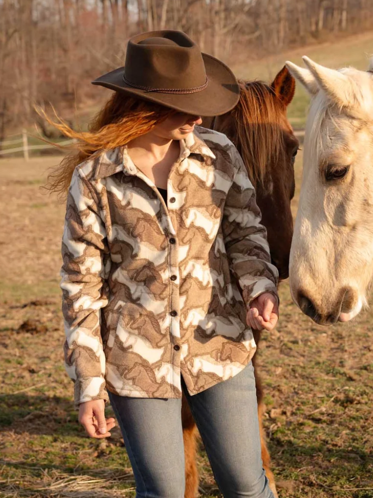 Surchemise Stampede Big Shirt Horses - Femme