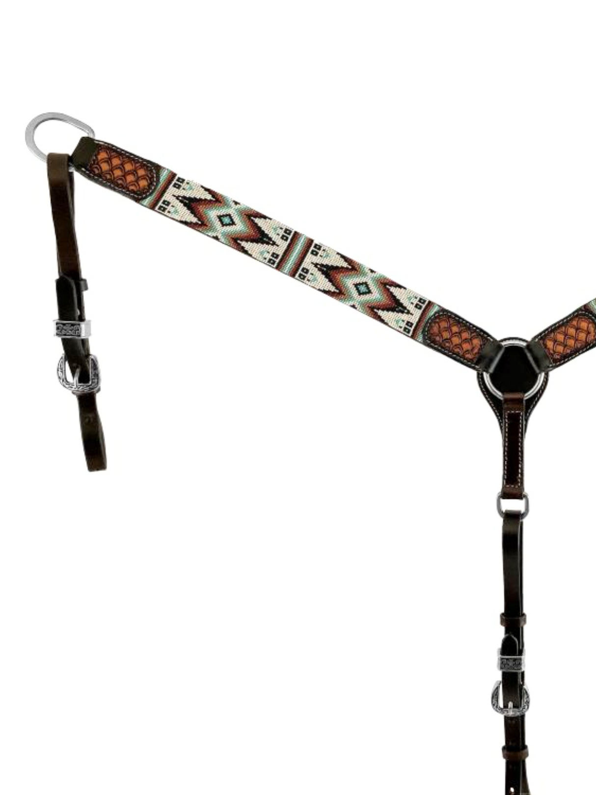 Southwest Beaded Leather Western Breastplate