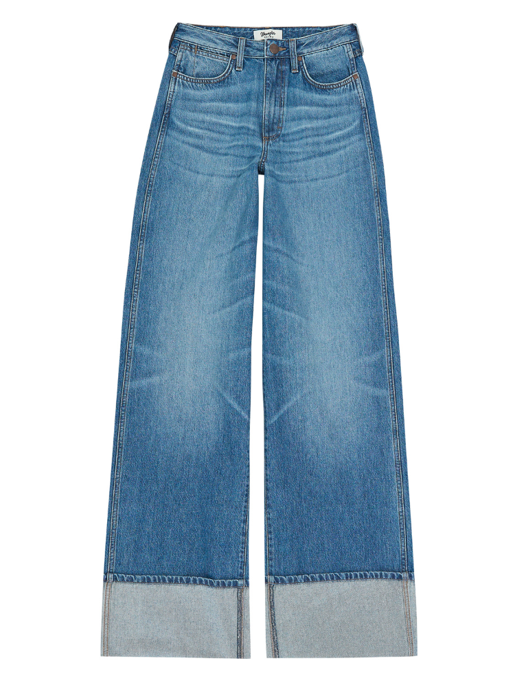 Jeans Western Retro® Bailey High Rise Wide Leg Cuffed Milena - Femme