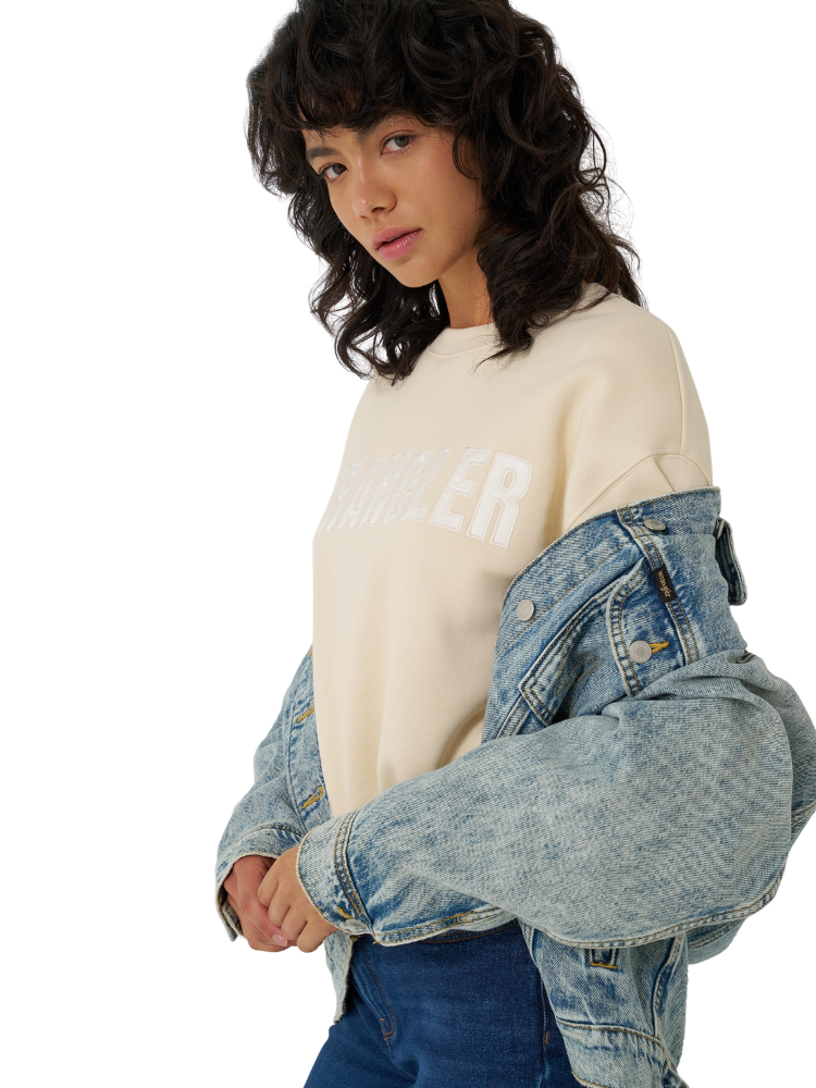Crewneck Canyon oversized Pip Whitecap Gray - Femme