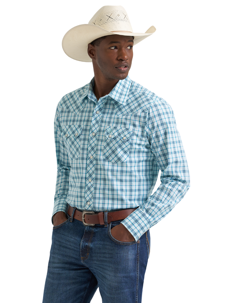 Chemise Western Retro® Core Turquoise - Homme